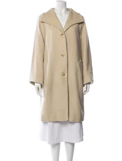 Pre-owned Max Mara Virgin Wool Coat In Neutrals