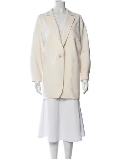 Pre-owned Max Mara Virgin Wool Coat In Neutrals