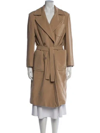 Pre-owned Max Mara Virgin Wool Coat In Neutrals
