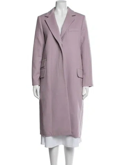 Pre-owned Max Mara Virgin Wool Coat In Purple