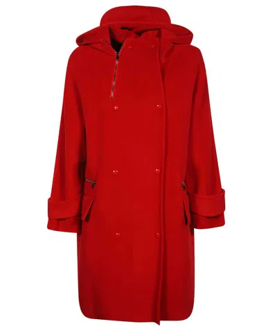 Max Mara Virgin Wool Coat In Red