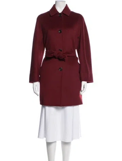 Pre-owned Max Mara Virgin Wool Coat In Red