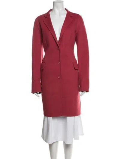 Pre-owned Max Mara Virgin Wool Coat In Red