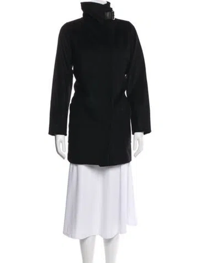 Pre-owned Max Mara Virgin Wool Coat W/ Tags In Black