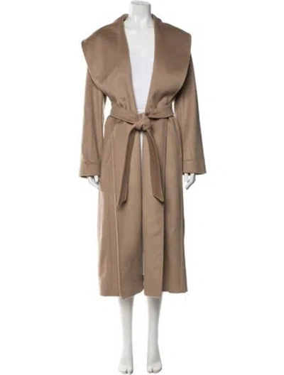 Pre-owned Max Mara Virgin Wool Coat W/ Tags In Neutral