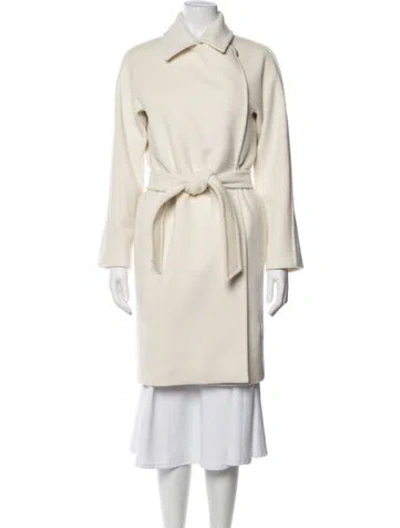 Pre-owned Max Mara Virgin Wool Coat W/ Tags In Neutral