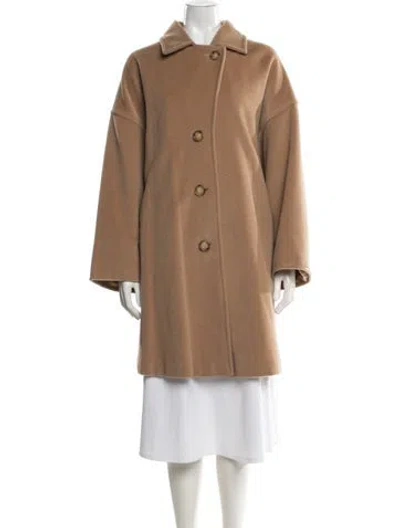 Pre-owned Max Mara Virgin Wool Coat W/ Tags In Neutrals