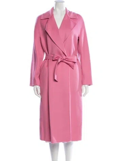 Pre-owned Max Mara Virgin Wool Coat W/ Tags In Pink