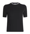Max Mara Virgin Wool Contrast-trim Sweater In Black