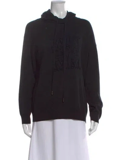 Pre-owned Max Mara Virgin Wool Crew Neck Sweater In Black