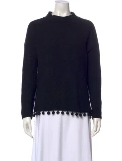 Pre-owned Max Mara Virgin Wool Crew Neck Sweater In Blue