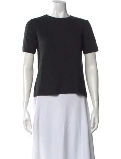 Pre-owned Max Mara Virgin Wool Crew Neck Sweater In Gray