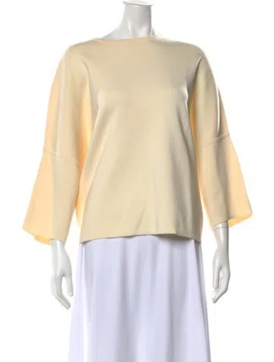 Pre-owned Max Mara Virgin Wool Crew Neck Sweater In Neutral