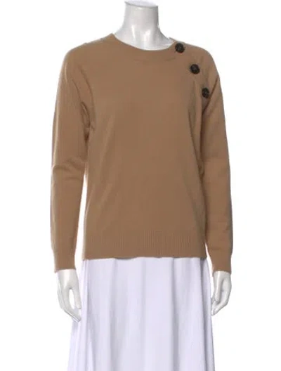 Pre-owned Max Mara Virgin Wool Crew Neck Sweater W/ Tags In Neutrals