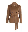 Max Mara Virgin Wool Double-breasted Coat In Brown