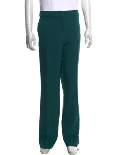 Pre-owned Max Mara Virgin Wool Dress Pants In Green