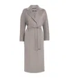 Max Mara Virgin Wool Esturia Wrap Coat In Gray