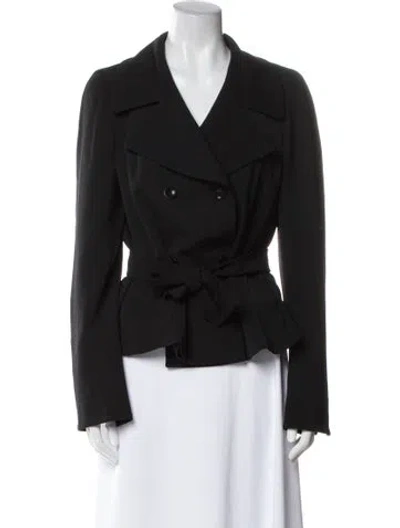 Pre-owned Max Mara Virgin Wool Evening Jacket In Black