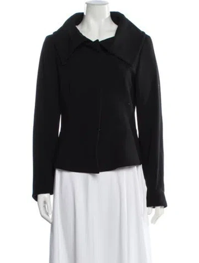 Pre-owned Max Mara Virgin Wool Evening Jacket In Black