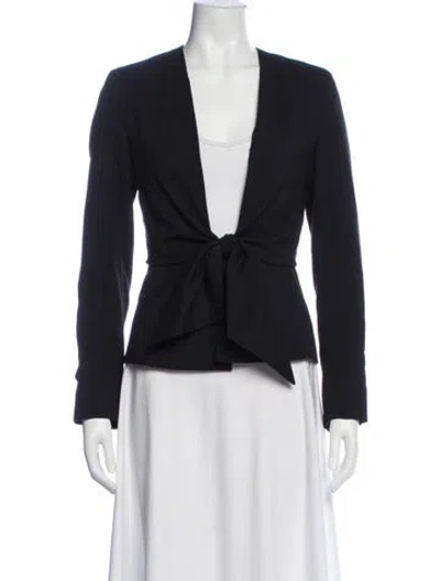 Pre-owned Max Mara Virgin Wool Evening Jacket In Blue