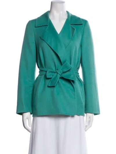 Pre-owned Max Mara Virgin Wool Evening Jacket In Green