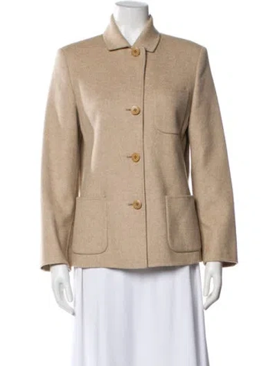 Pre-owned Max Mara Virgin Wool Evening Jacket In Neutral