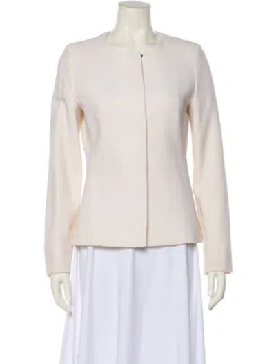 Pre-owned Max Mara Virgin Wool Evening Jacket In Neutral