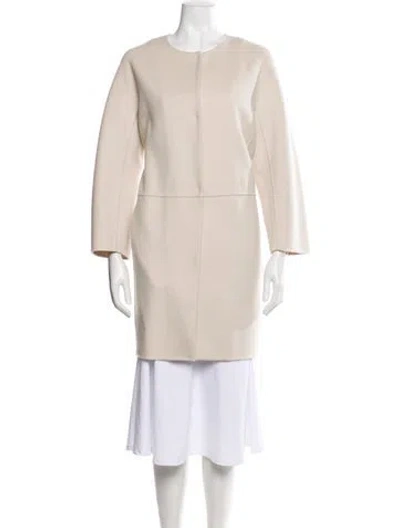 Pre-owned Max Mara Virgin Wool Evening Jacket In Neutral