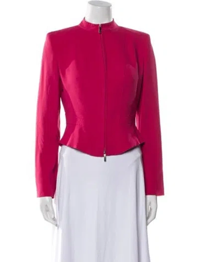 Pre-owned Max Mara Virgin Wool Evening Jacket In Pink
