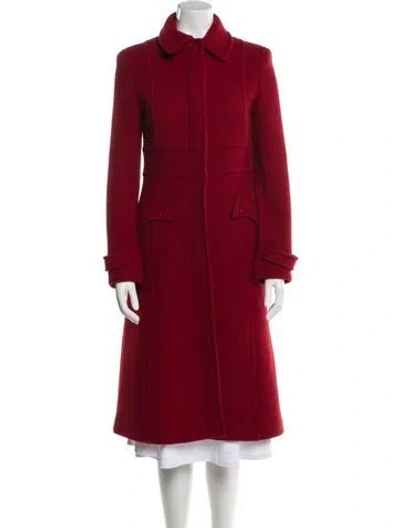 Pre-owned Max Mara Virgin Wool Evening Jacket In Red