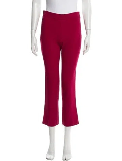 Pre-owned Max Mara Virgin Wool Flared Pants In Pink