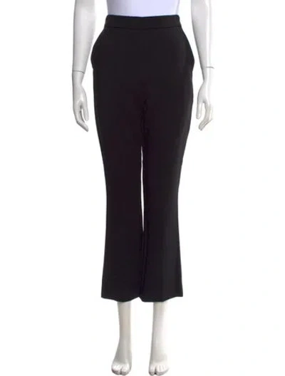 Pre-owned Max Mara Virgin Wool Flared Pants W/ Tags In Black