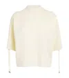 Max Mara Virgin Wool Funnel-neck Sweater In White