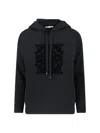 Max Mara Virgin Wool Hoodie In Black