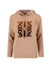 Max Mara Virgin Wool Hoodie In Nude