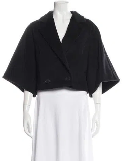 Pre-owned Max Mara Virgin Wool Jacket In Black