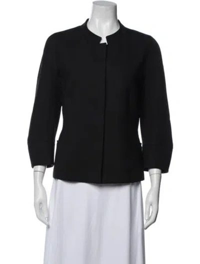 Pre-owned Max Mara Virgin Wool Jacket In Black
