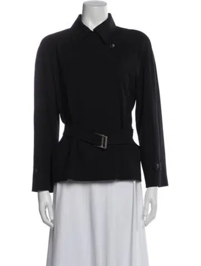 Pre-owned Max Mara Virgin Wool Jacket In Black