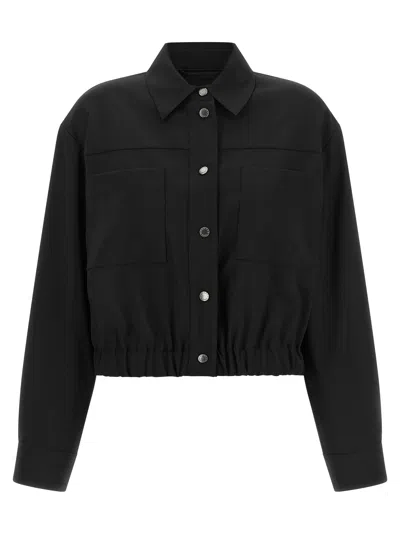 Max Mara Virgin Wool Jacket In Black