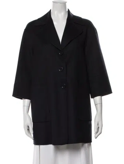 Pre-owned Max Mara Virgin Wool Jacket In Black