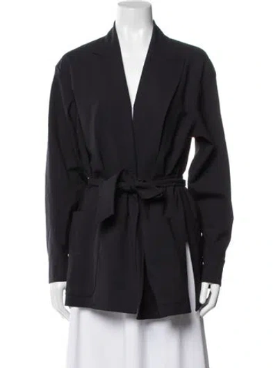 Pre-owned Max Mara Virgin Wool Jacket In Blue