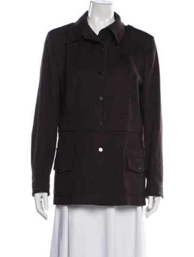 Pre-owned Max Mara Virgin Wool Jacket In Brown
