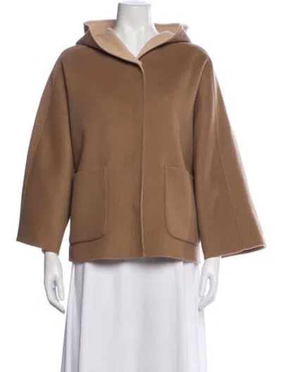Pre-owned Max Mara Virgin Wool Jacket In Brown