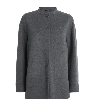 Max Mara Virgin Wool Jacket In Gray