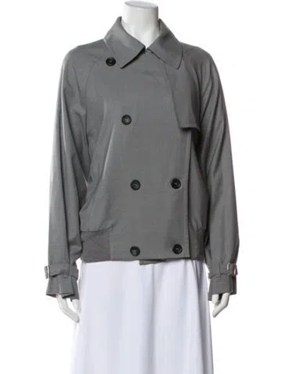 Pre-owned Max Mara Virgin Wool Jacket In Gray