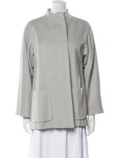 Pre-owned Max Mara Virgin Wool Jacket In Gray