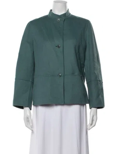 Pre-owned Max Mara Virgin Wool Jacket In Green
