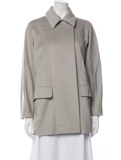 Pre-owned Max Mara Virgin Wool Jacket In Grey