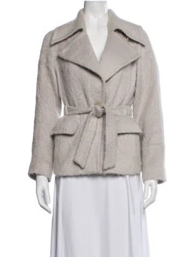 Pre-owned Max Mara Virgin Wool Jacket In Grey