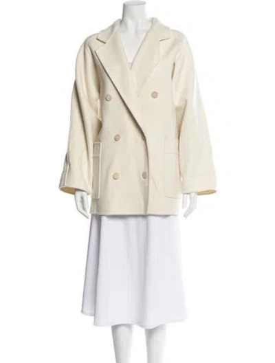 Pre-owned Max Mara Virgin Wool Jacket In Neutral